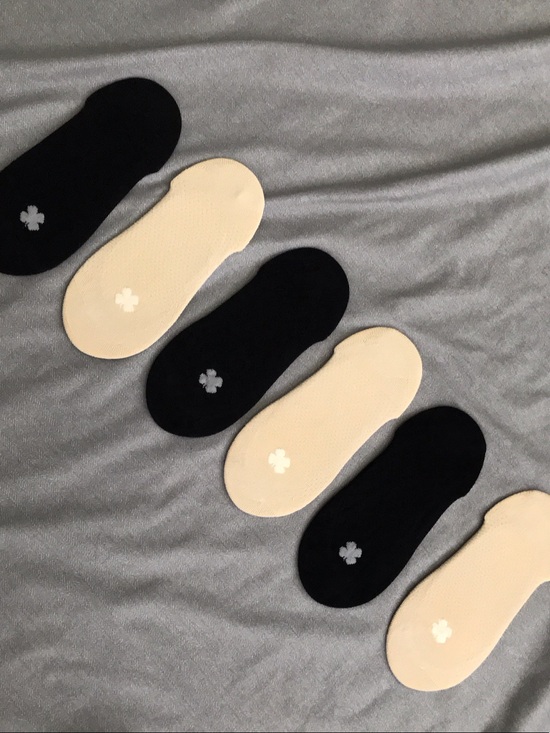 Accessories - No-Show Liner Socks Pack — Black & Cream